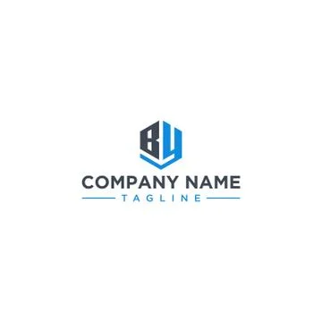 BY letter icon hexagon shape Stock Illustration