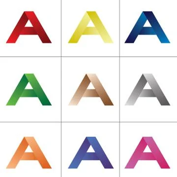 Letter a icon logo Stock Illustration