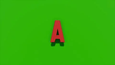 Letter a icon with low poly landscape 3d render Stock Illustration