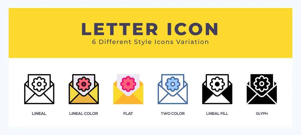 Letter icon set. Design elements for logo Stock Illustration
