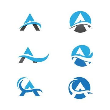 A Letter icon Template Stock Illustration