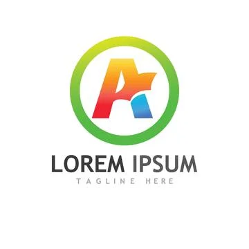 A Letter icon Template Stock Illustration