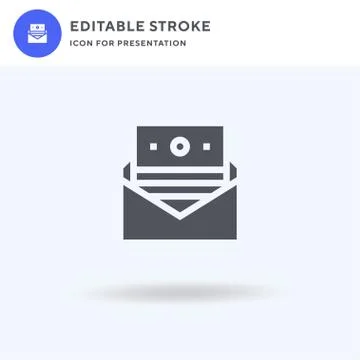 Letter icon vector, filled flat sign, solid pictogram isolated on white, logo Illustrazione stock