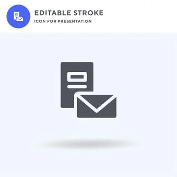 Letter icon vector, filled flat sign, solid pictogram isolated on white, logo 스톡 일러스트