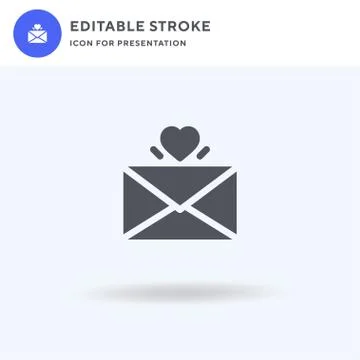 Letter icon vector, filled flat sign, solid pictogram isolated on white, logo Illustrazione stock