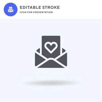 Letter icon vector, filled flat sign, solid pictogram isolated on white, logo Illustrazione stock