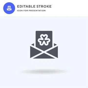 Letter icon vector, filled flat sign, solid pictogram isolated on white, logo 스톡 일러스트