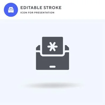 Letter icon vector, filled flat sign, solid pictogram isolated on white, logo Stock Illustration