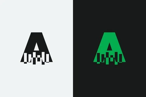 A letter iconic transformation shape vector logo design Stock Illustration