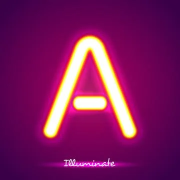The letter a illumination Stock Illustration