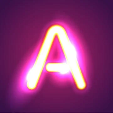 Letter a illumination Illustrazione stock