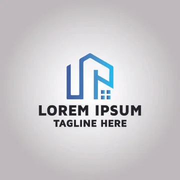 Letter UP image, real estate vector logo design idea and inspiration Stock Illustration