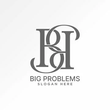 Letter initial B or BB font line art motif pattern flip typography monogram Stock Illustration