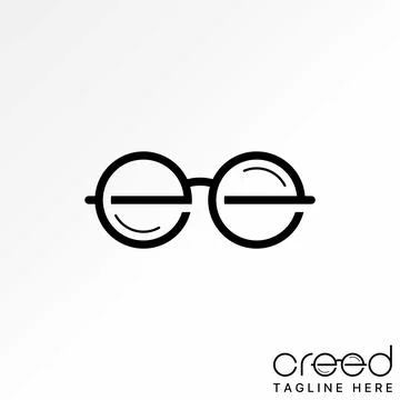 Letter initial EE font like eye glasses sunglasses vision typography optic Illustrazione stock