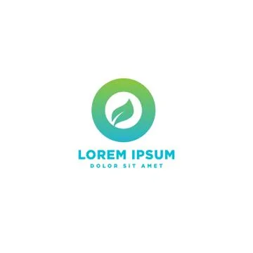 Letter initial O leaf nature logo template vector illustration Stock Illustration