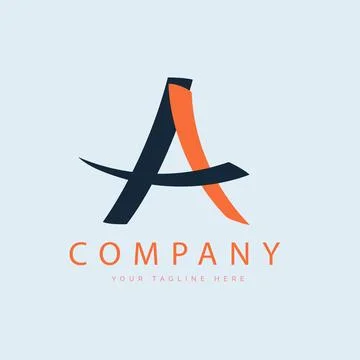 Letter A initials logo design template for business brand and company Stock Illustration