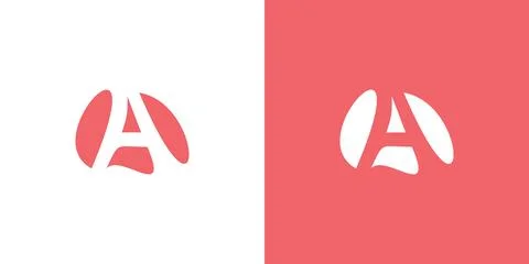 The letter A initials logo is simple and modern Illustrazione stock