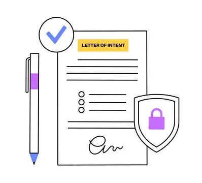 Letter of intent Stock Illustration