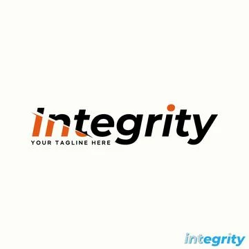 Letter Intergrity serif font fast cutting confidence honest morality clarity Stock Illustration