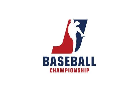 Letter J with Baseball Logo Design. Vector Design Template Elements for Spo.. Stock Illustration