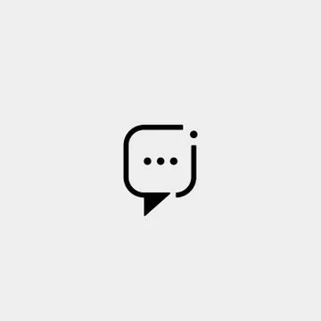 Letter J Chat Logo Template Vector Design Stock Illustration