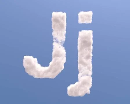 Letter J cloud shape Letter J cloud shape, isolated on white background Co... Stock Photos