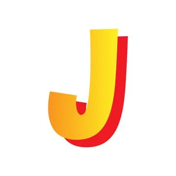 Letter j, comic style typeface with transparent background Stock Illustration