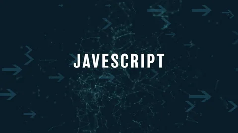 Letter J fading in triggers JAVESCRIPT text emerging glitching pulsing across Video stock 311141534