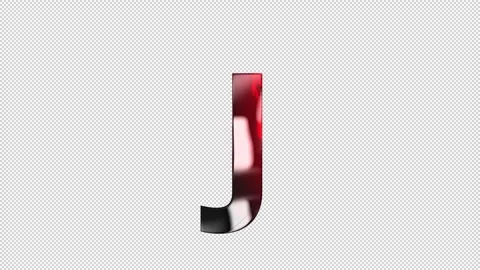 Letter J with lightning lights and alpha channel, alphabet, english letters Stock Footage 276384867