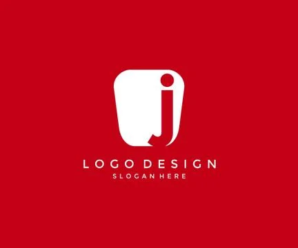 Letter J Logo Design Inside Modern Abstract Shape Stock Illustration