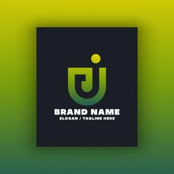 Letter J logo design template Illustrazione stock