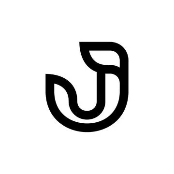 Letter J logo Illustrazione stock