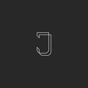 Letter J logo monogram, modern style design element Stock Illustration