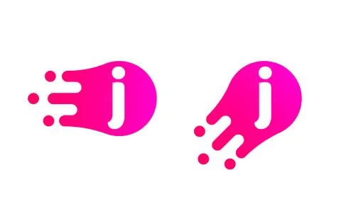 Letter J logo template of abstract liquid bubble shape for modern company. Ve Illustrazione stock