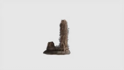 Letter J is made from sand breaks and fall creating dust Stock Footage 289725242