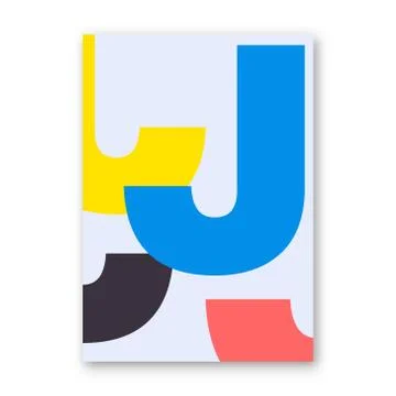 Letter J poster Stock Illustration