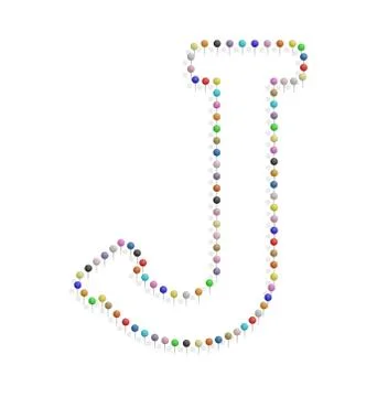 Letter j with pushpin イラスト素材