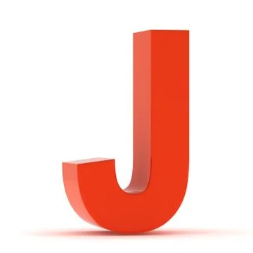 The Letter J - Red Plastic Stock Illustration