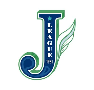 Letter J varsity sport patch for school league Illustrazione stock