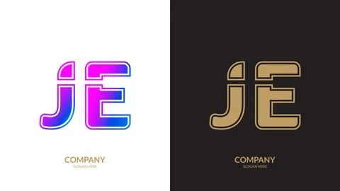 Letter JE logo design vector template. Stock Illustration