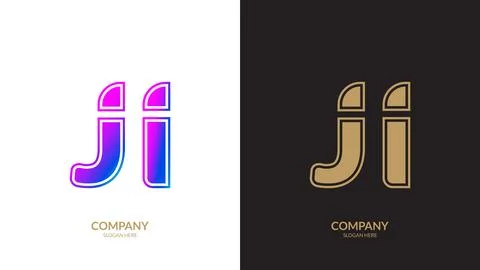 Letter Ji logo design vector template. Stock Illustration