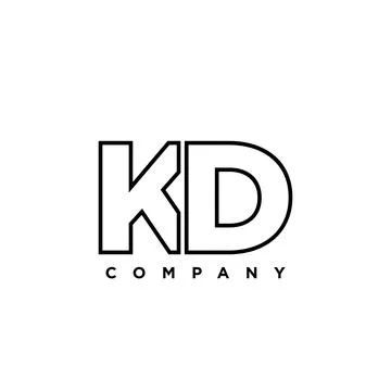 Letter K and D, KD logo design template. Minimal monogram initial based log.. Stock Illustration