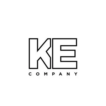 Letter K and E, KE logo design template. Minimal monogram initial based log.. Stock Illustration
