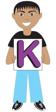 Letter K Boy Stock Illustration