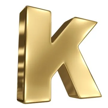 Letter k from gold solid alphabet イラスト素材