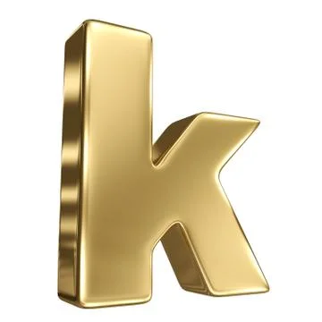 Letter k from gold solid alphabet イラスト素材