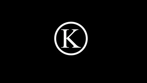 Letter K icon animated video Stock Footage 294943408