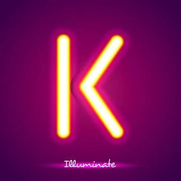 The letter k illumination Stock Illustration
