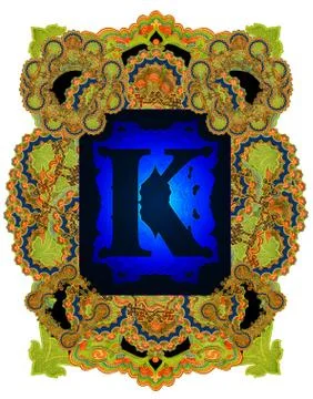 Letter k. Stock Illustration