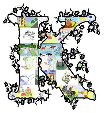 Letter k. Stock Illustration